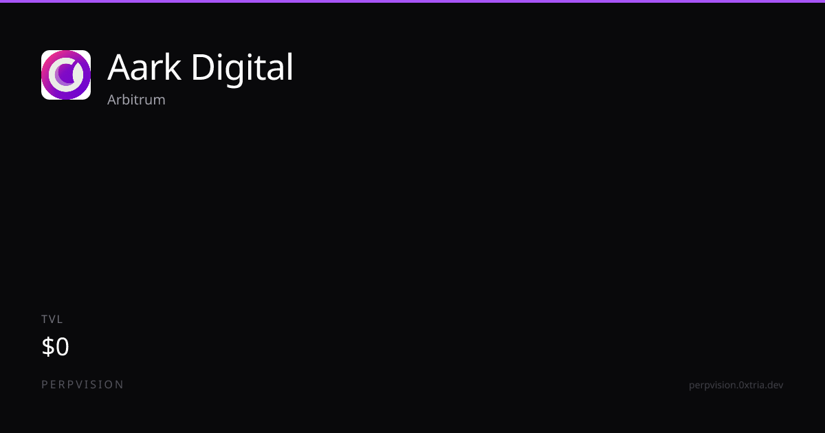 Aark Digital Stats — TVL, Volume, Open Interest & Fees | PerpVision
